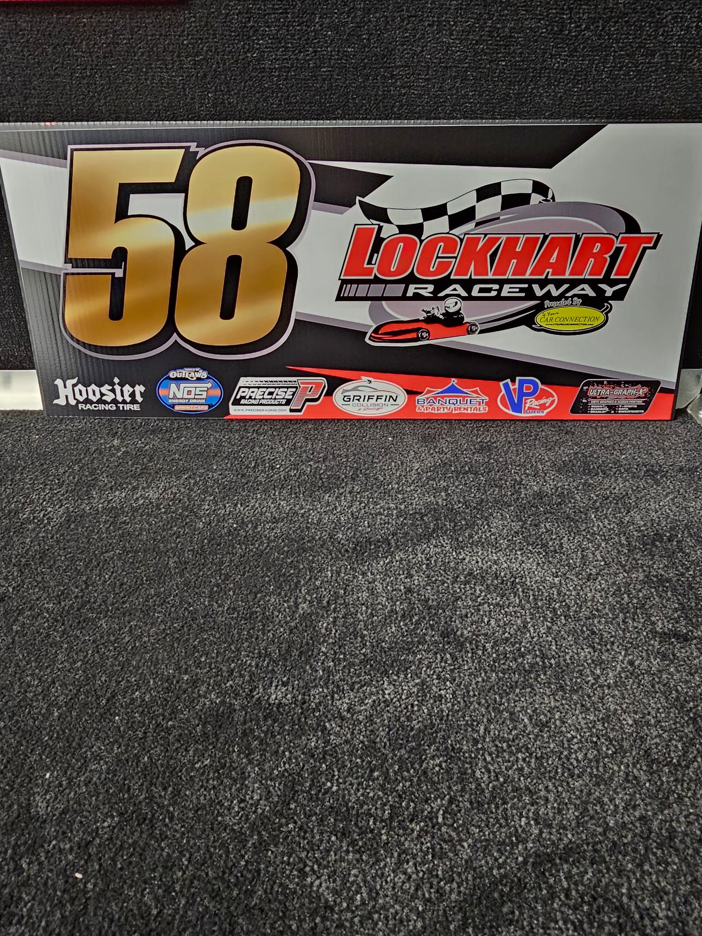 Sprint car wing panel replica